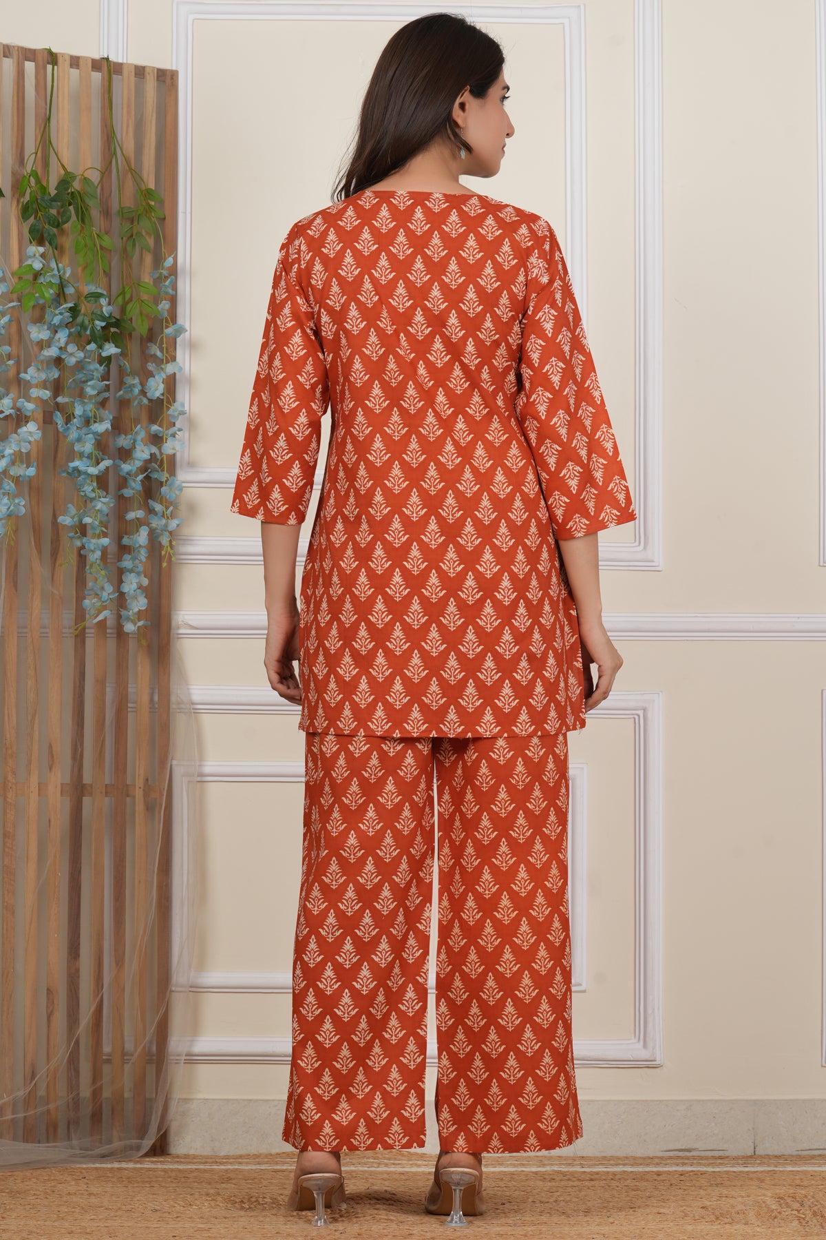 Brick Red Women’s Co-ord Set | Matching Two-Piece Outfit