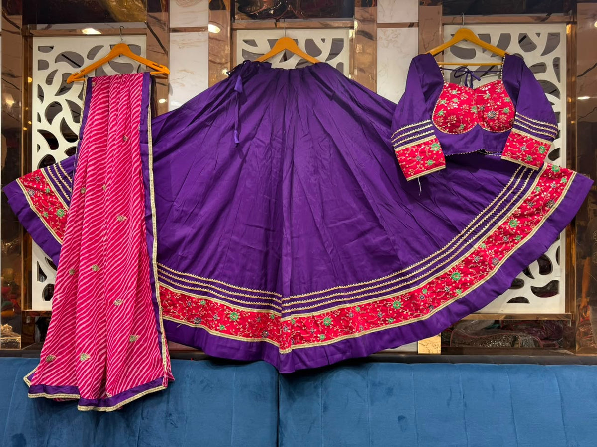 Purple & Pink Chaniya Choli / Lehenga Set